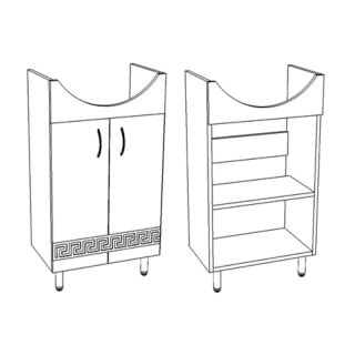 Тумба под раковину Corozo Олимп 60см белый SD-00000692